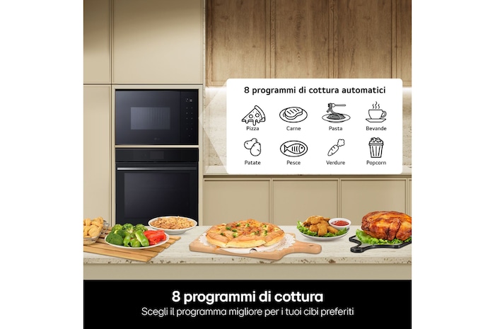 8 programmi di cottura forno microonde MG7Z2593D 